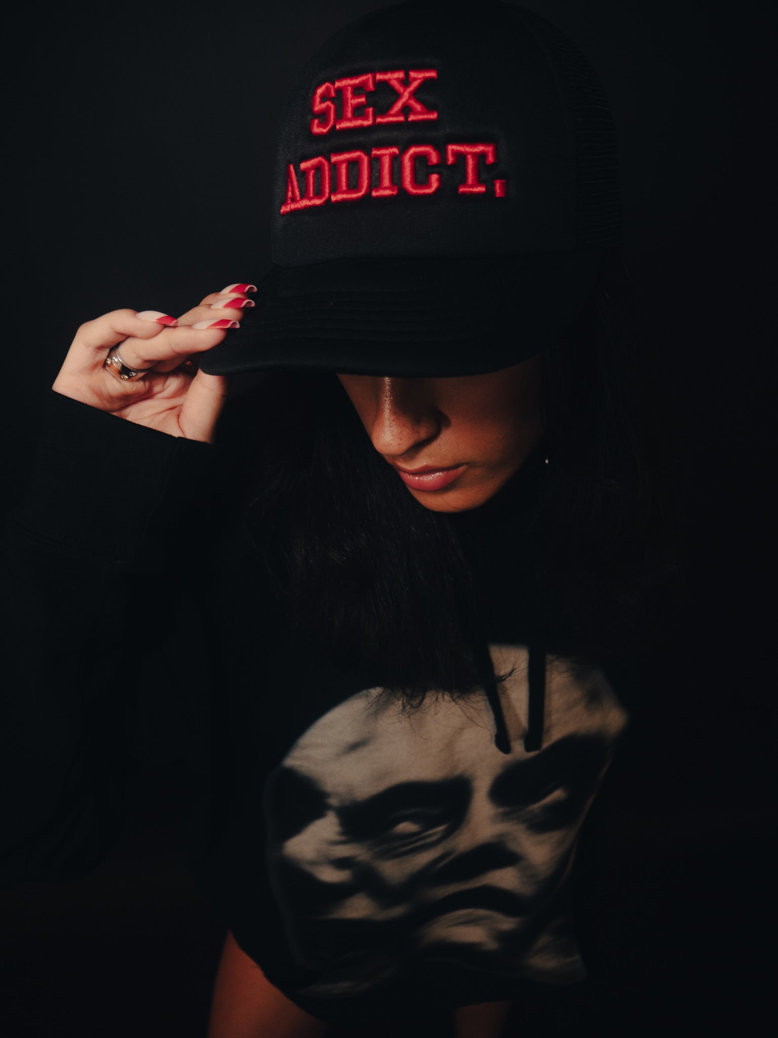 Red “Sex Addict” Trucker