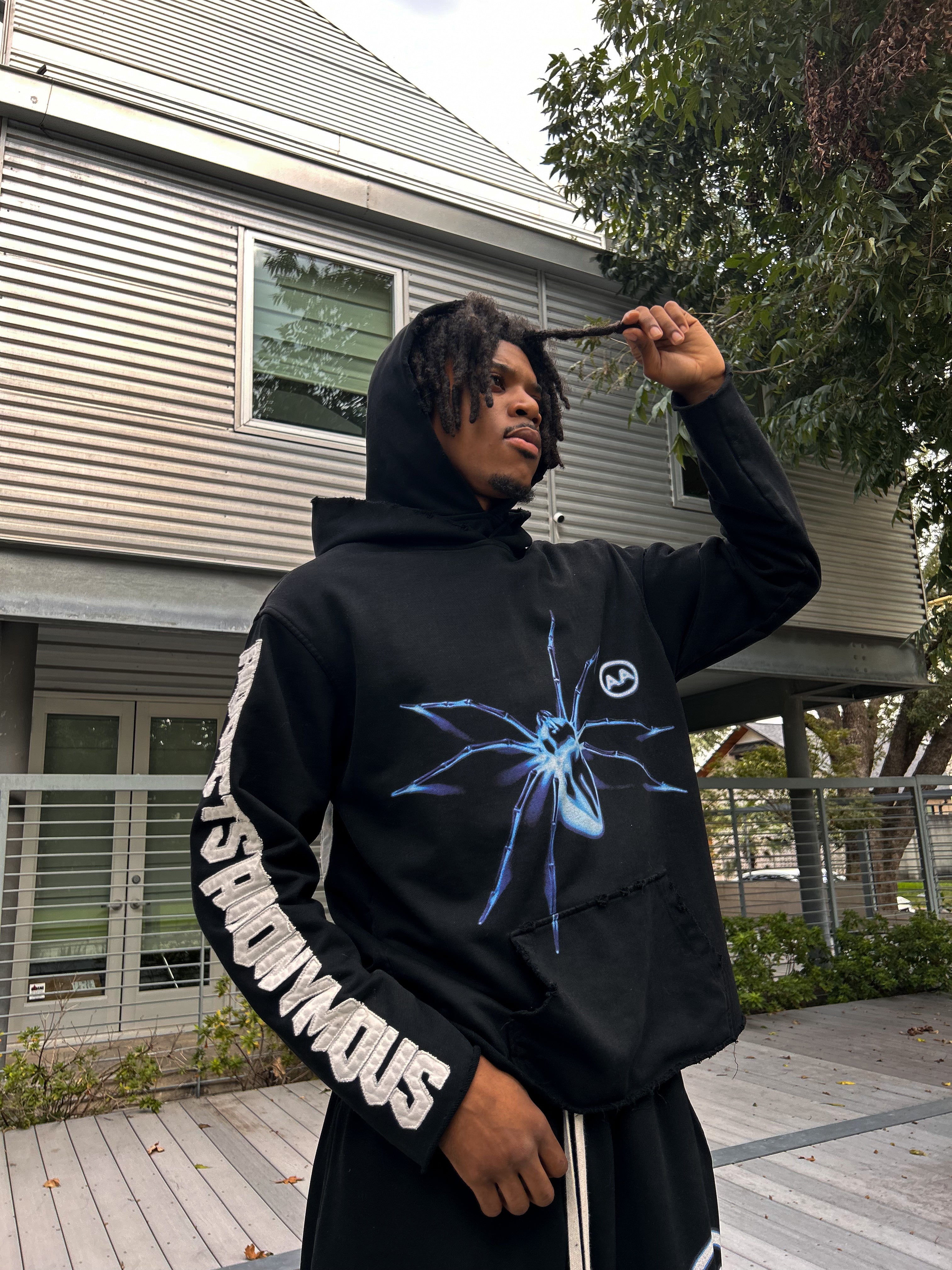 “Arachnoid” Double-Hooded Hoodie